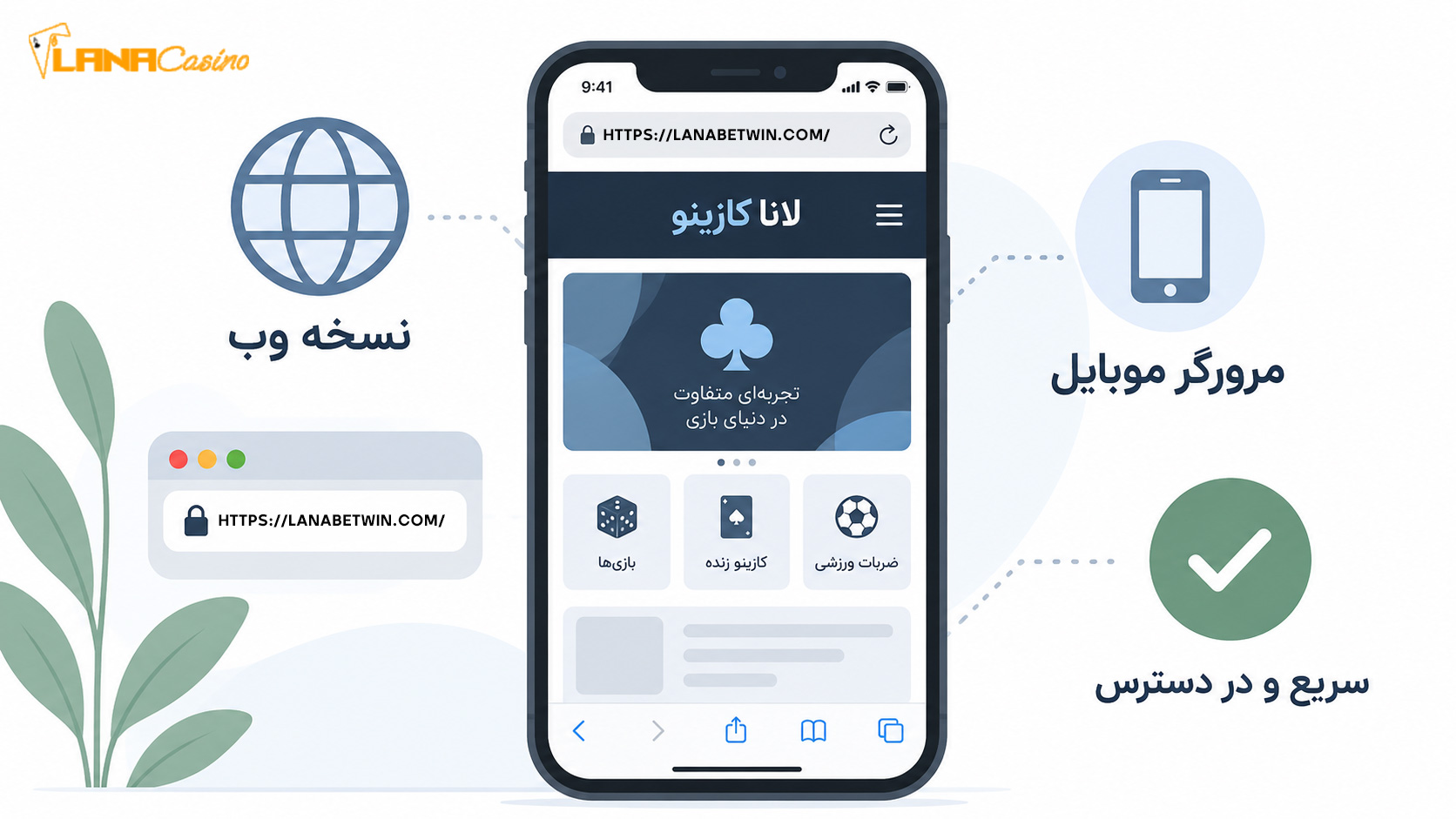 نمایش-نسخه-وب-لانا-کازینو-در-مرورگر-موبایل